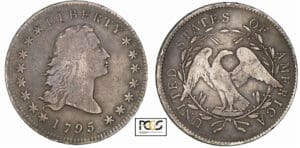 Etats-Unis - Dollar "flowing hair" 1795 - 2 feuilles