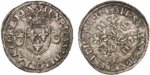 Henri II - Douzain aux croissants - 1551 O (Moulins)