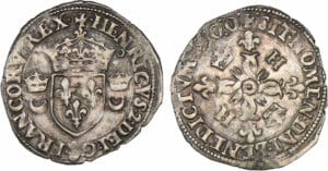 Henri II - Douzain aux croissants - 1550 (Montélimar)