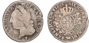 Louis XV - Dixième d'écu de Béarn à la vieille tête - 1773 vache (Pau)