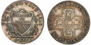 Suisse - Canton de Vaud - 1 batz 1828