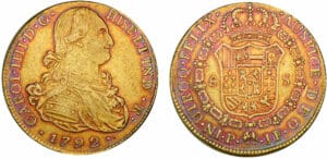 Chili - Charles IIII - 8 escudos 1792 P JF (Popayan)