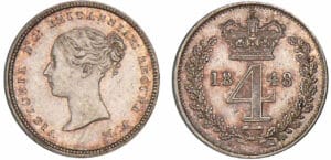 Grande-Bretagne - Victoria - 4 pence 1848
