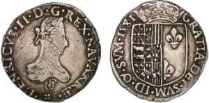 Navarre - Henri III de Navarre, II de Béarn - Franc 1581 (Saint-Palais)