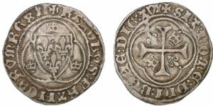 Charles VII - Blanc à la couronne - Tours