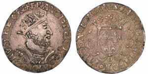 François 1er - Demi-teston - 8ème type - Lyon