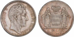 Monaco - Honoré V - 5 francs 1837