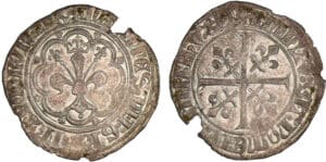 Jean II le Bon - Gros à la fleur de lis - patte d'oie - 1ère émission 22 janvier 1358