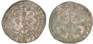 Jean II le Bon - Gros à la fleur de lis - patte d'oie - 1ère émission 22 janvier 1358