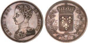 5 francs Henri V Comte de Chambord 1831
