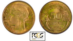 50 centimes Morlon bronze-alu 1939