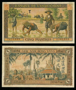 Banque d'Indochine - 5 piastres