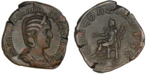 Otacilie - Sesterce (245-7, Rome) - La Concorde