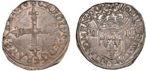 Charles X - Quart d'écu - 1590 T (Nantes)