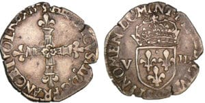 Henri III - Huitième d'écu - 1579 9 (Rennes)