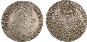 Louis XIV - ½ écu aux 3 couronnes - 1711 X (Amiens)