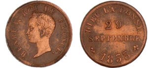 Henri V - Module de la 50 centimes 1833