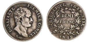 1/2 franc Bonaparte premier consul - An 12 L (Bayonne)