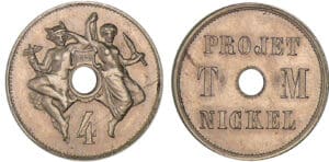 4 centimes - Essai monétaire en nickel de (1889)