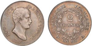 2 francs Bonaparte premier consul - An 12 A (Paris)