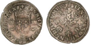 Henri II - Douzain aux croissants - 1550 D (Lyon)