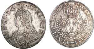 Louis XV - Ecu de Béarn aux branches d’olivier - 1728 (Pau)