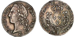 Louis XV - 1/10 écu au bandeau - 1748 P (Dijon)