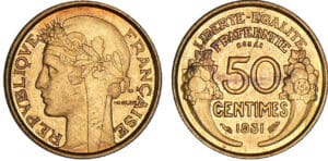 50 centimes Morlon bronze-alu 1931- Essai
