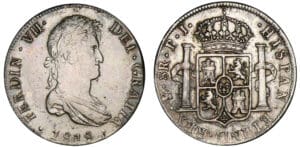 Espagne - Ferdinand VII - 8 reales 1818 PJ (Potosi)
