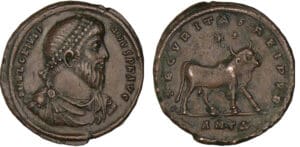 Julien II le Philosophe - Double maiorina (363, Antioche) - Le bœuf Apis