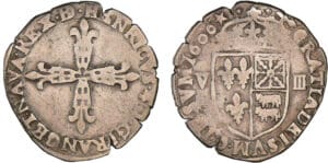Henri IV - Huitième d'écu de Béarn - 1606 (Morlaàs)
