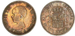 Espagne - Alfonso XIII - Peseta 1889