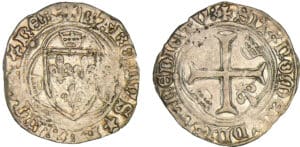 Charles VII - Blanc à la couronne - Rouen