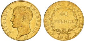 40 francs Napoléon Ier tête nue - An 13 A (Paris)