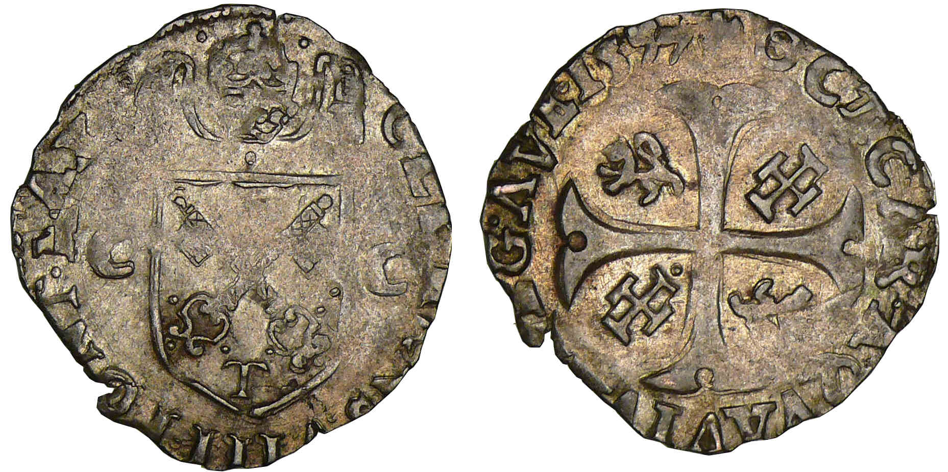 Comtat venaissin - Clément VIII - Douzain 1594 (Carpentras) Comtat venaissin - Clément VIII - Douzain 1594 (Carpentras)