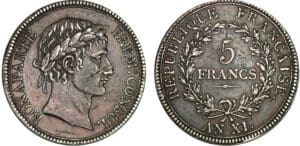 Napoléon Ier - Essai de la 5 francs AN XI - Concours de Vasselon