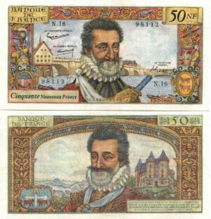 50 nouveaux francs Henri IV 2-7-1959 (alphabet N 16)