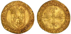 François 1er - Ecu d'or au soleil - 1er type - 23-01-1515 - Lyon