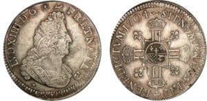 Louis XIV - ½ écu de Béarn aux 8 L, 2ème type - 1704 (Pau)