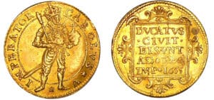 Franche - Comté - Besançon - Charles Quint - Demi-ducat d'or 1655
