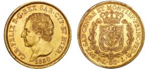 Italie - Carlo Felice - 80 lire 1830 P (Gênes)