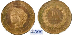 10 centimes Cérès 1880 E 