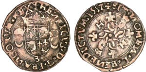 Henri II - Douzain du Dauphiné aux croissants - 1552 Grenoble