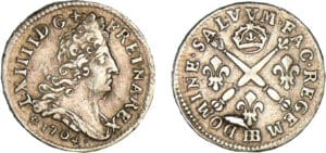 Louis XIV - 5 sols aux insignes - 1704 BB (Strasbourg)