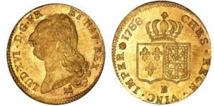 Louis XVI - Double louis d’or au buste nu - 1788 B (Rouen) 1er sem.