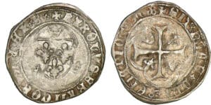 Charles VII - Blanc à la couronne - Bourges