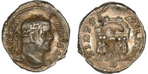 Maximien Hercule - Argenteus (295-297, Rome)