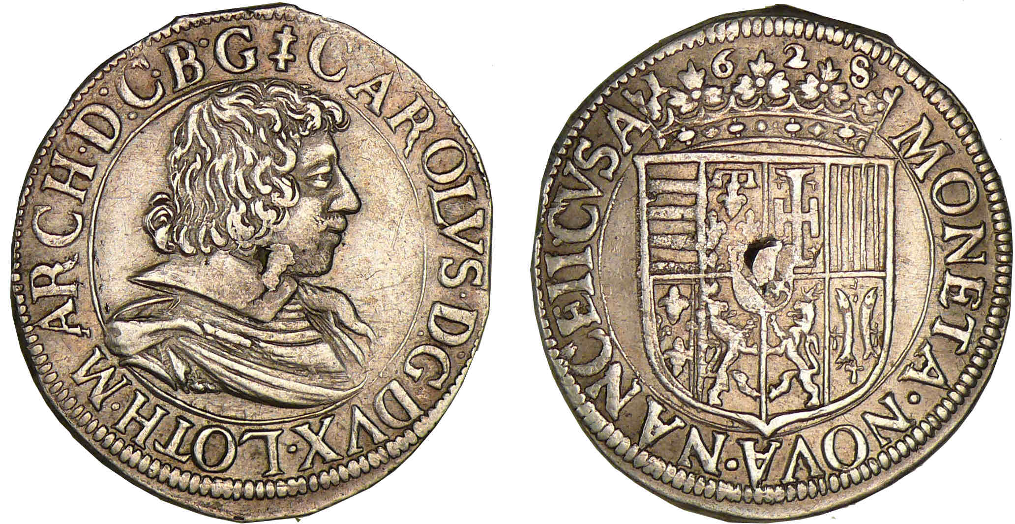 Duché de Lorraine - Charles IV - Teston 1627 (Nancy) Duché de Lorraine - Charles IV - Teston 1627 (Nancy)
