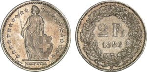 Suisse - 2 francs 1886