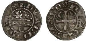 Aquitaine - Edouard 1er - Denier au léopard